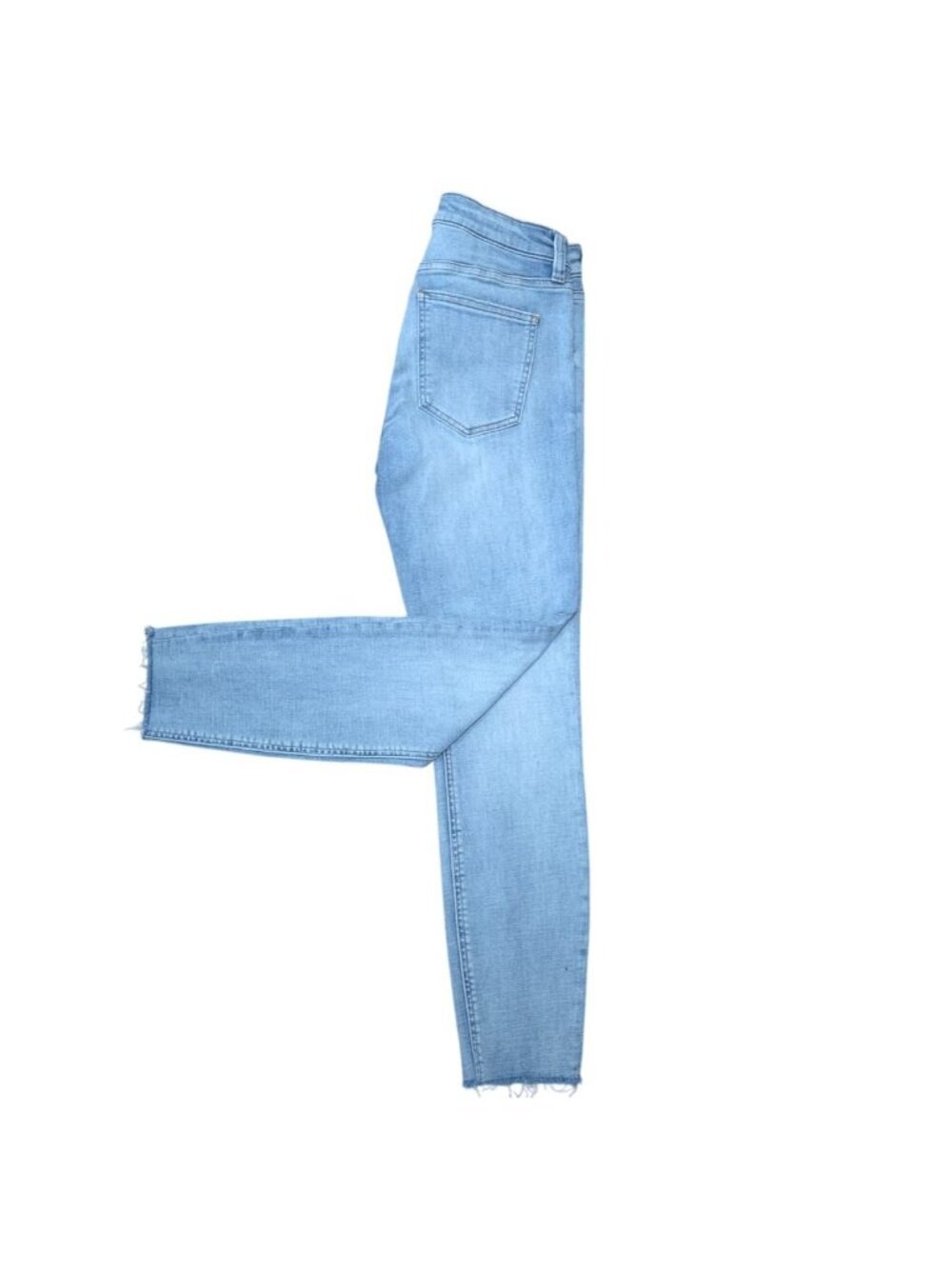 Pistola Womens Size 29 Light Wash Skinny Jeans Frayed Hem Stretch Denim.
